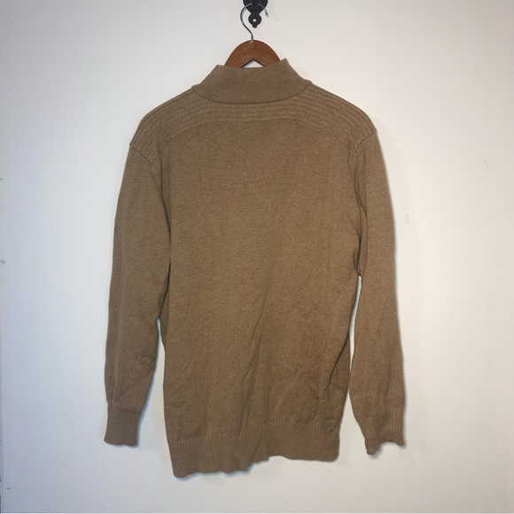 Mens Lacoste 1/4 zip sweater, tan, size 6/XL, EUC! - Picture 2 of 4